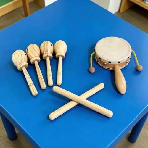 SINJEUN Wooden Rhythm Sticks 16 Pair | 8 Inch Classical Percussion Instrument for Students & Musicians thumbnail 7