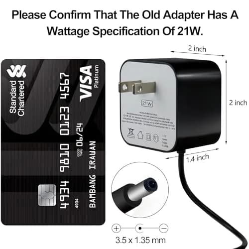 ZTTXL 21W Power Adapter for Echo Devices | 1.8m (5.87ft) AC Power Cord thumbnail 5