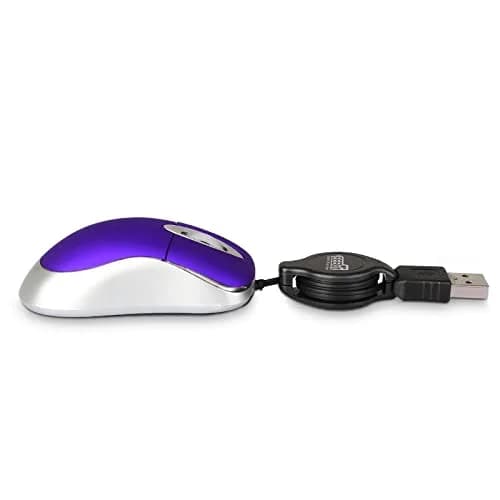 EEEKit Purple 2 Pack Input Mouse | Ultra-compact, Retractable USB Optical Mouse for Travel & Office thumbnail 2