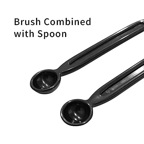 watchget Coffee Machine Cleaning Brush Set, 3Pcs | Nylon Group Head & Grinder Brushes with Scoop, Handle 8.6 inch, Black thumbnail 4