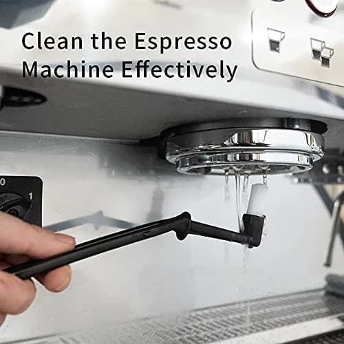 watchget Coffee Machine Cleaning Brush Set, 3Pcs | Nylon Group Head & Grinder Brushes with Scoop, Handle 8.6 inch, Black thumbnail 7