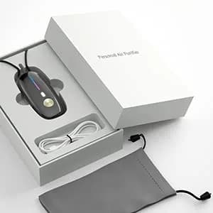 Timeage Black Wearable Personal Air Purifier Necklace | 120 Million Negative Ions thumbnail 9