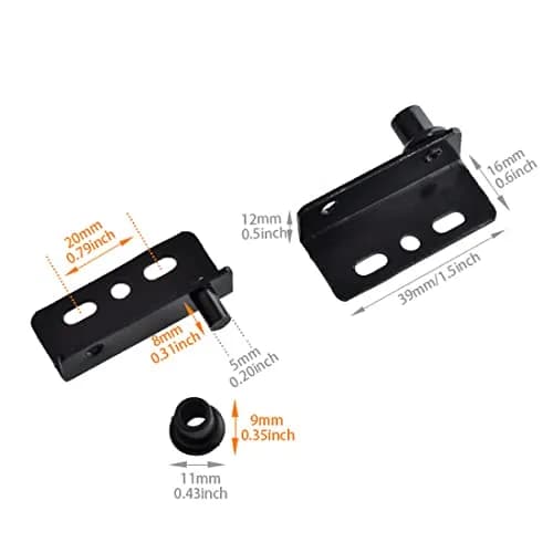 Aifeier ET Heavy Duty Concealed Shaft Door Hinges 39x16x12mm | Black Steel for Wood & Furniture (120 chars) thumbnail 3