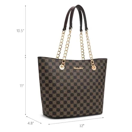 Montana West Tote Bag for Women Chain Top-handle Satchel Handbags Ladies Purses Shoulder Bags MWC-HB-0391-CF thumbnail 4