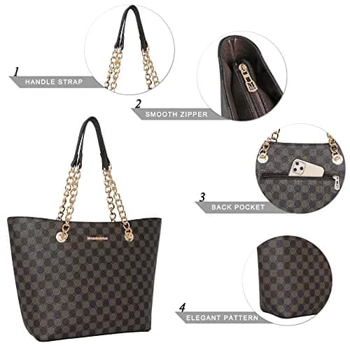 Montana West Tote Bag for Women Chain Top-handle Satchel Handbags Ladies Purses Shoulder Bags MWC-HB-0391-CF thumbnail 7