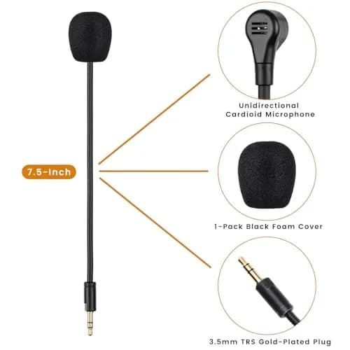 weishan Detachable Boom Microphone for Razer Barracuda X Wireless Gaming Headset | Noise Cancelling USB Mic thumbnail 7