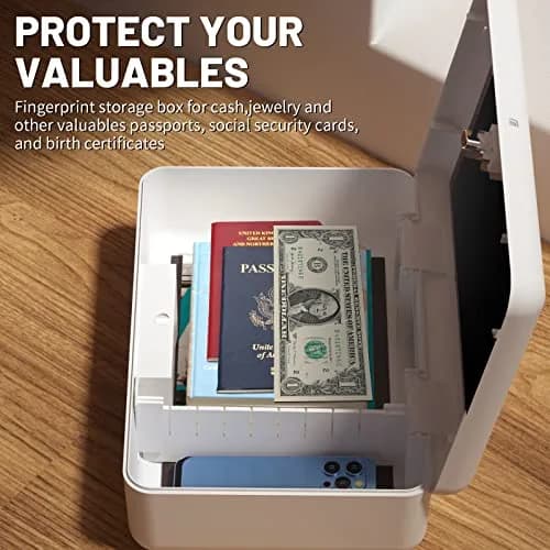 AICase Biometric Fingerprint Storage Box 22.99cm (9") | Quick Access Security for Valuables thumbnail 6