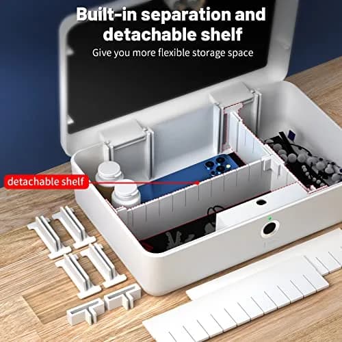 AICase Biometric Fingerprint Storage Box 22.99cm (9") | Quick Access Security for Valuables thumbnail 3