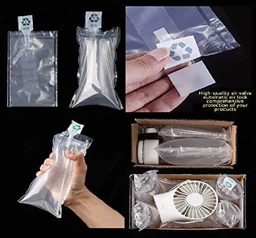 MIUPOO Clear Plastic Inflatable Air Bags 4x8 Inches (50-Pack) | Void Fill Packaging Cushion Protector thumbnail 5