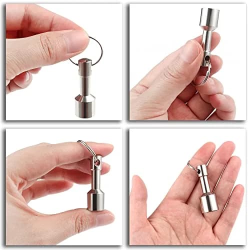 WELLZEER Keychain Magnet for Jewelry Testing 15mm x 45mm (2-Pack) | Strong Neodymium Metal Tester thumbnail 3