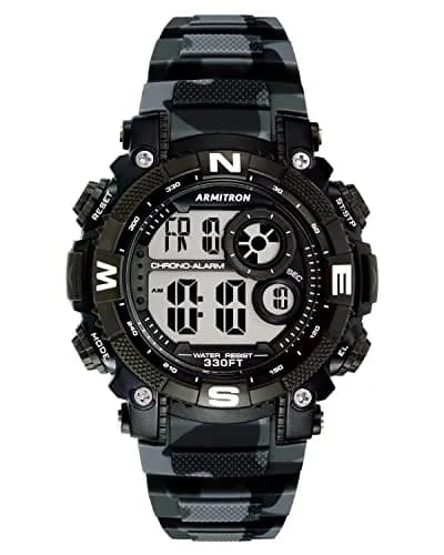 Armitron Sport Men's Quartz Sport Watch 22mm | Water-Resistant 100M, Black Camouflage thumbnail 1