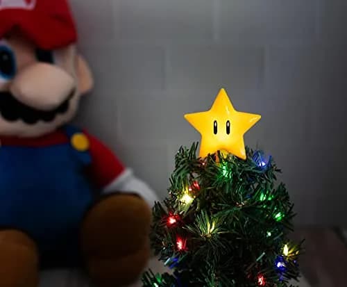 任天堂販売(Nintendo Sales) Super Mario Bros. Super Star LED Desktop Holiday Tree 30.48cm (12in) | Festive Gaming Decor thumbnail 5