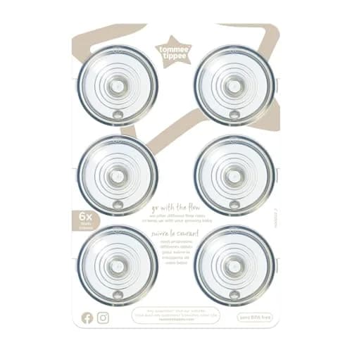 Tommee Tippee Natural Start Bottle Nipples Medium Flow 6 Count (Pack of 6) | Breast-Like Silicone for Natural Latch thumbnail 1