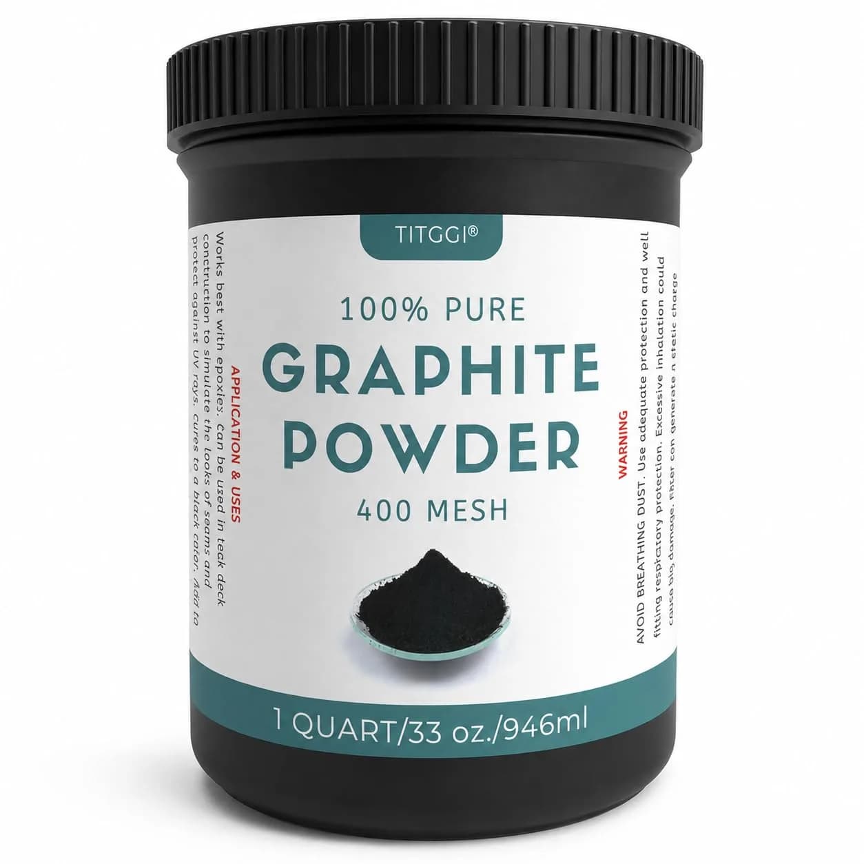 TITGGI Graphite Powder 32 oz (0.91 kg) | Dry Lubrication for Locks, Bearings, and Mechanisms