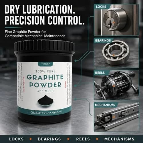 TITGGI Graphite Powder 32 oz (0.91 kg) | Dry Lubrication for Locks, Bearings, and Mechanisms thumbnail 2