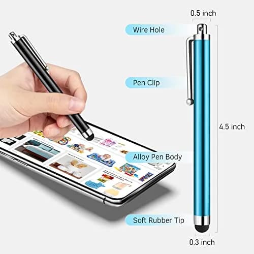 Abiarst Stylus Pens for Touch Screens 10-Pack | High Precision Universal Stylus for iPad iPhone Tablets Samsung Galaxy thumbnail 4