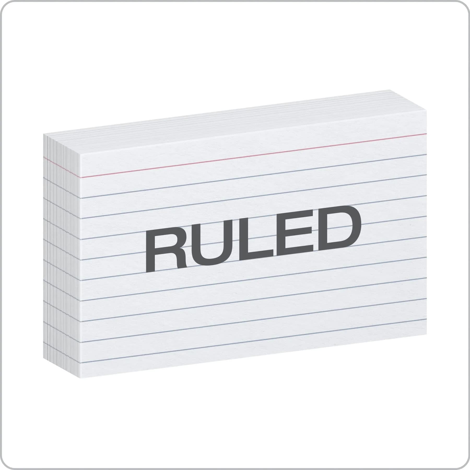 Oxford Ruled Index Cards 3x5 Inches White Lined Front Blank Back 500 Count | Study Cards for School and Studying - view 2