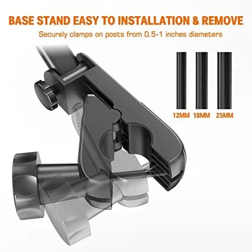 JUBOR Adjustable Tablet Holder for Mic Stand | 10.9 cm - 32.8 cm (4.3" - 12.9") Screen Size thumbnail 5