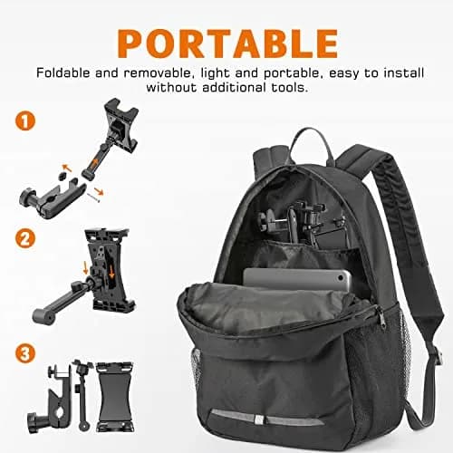 JUBOR Adjustable Tablet Holder for Mic Stand | 10.9 cm - 32.8 cm (4.3" - 12.9") Screen Size thumbnail 7