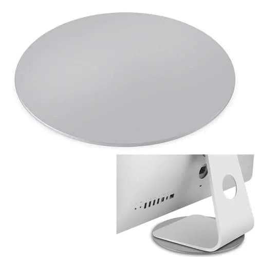 Yoqanr 360° Rotating Monitor Swivel Base Silver Aluminum Alloy 22cm (8.66 inch) | Stable Screen Turntable for Laptops, TVs, and More thumbnail 1