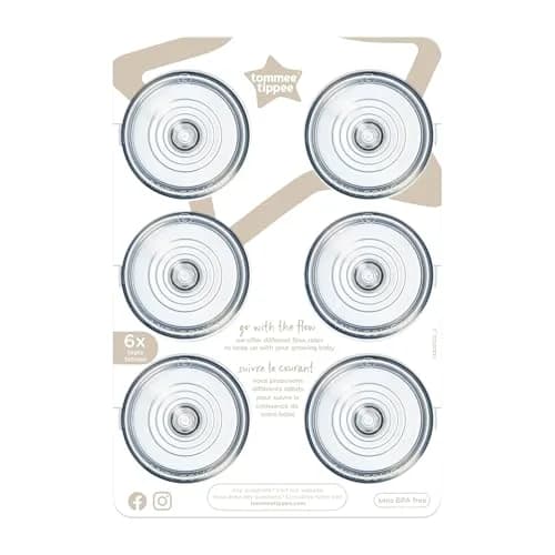 Tommee Tippee Advanced Anti-Colic Bottle Nipples Medium Flow 6 Count (Pack of 1) | Breast-Like Silicone for Natural Latch thumbnail 1