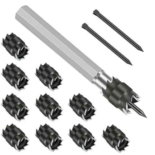 EEEKit Rotary Spot Weld Cutter Set with 10 Extra 3/8" HSS Cutters | Double-Sided Weld Remover for Sheet Metal thumbnail 1