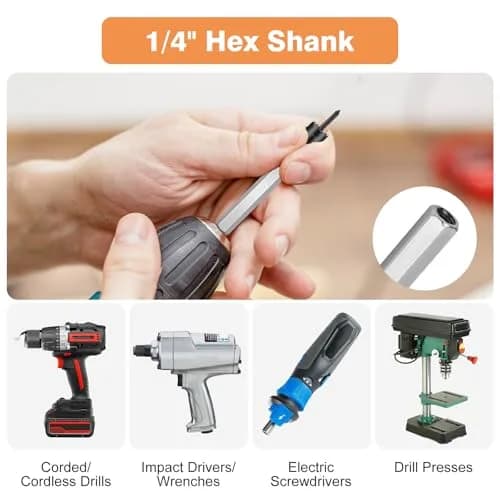 EEEKit Rotary Spot Weld Cutter Set with 10 Extra 3/8" HSS Cutters | Double-Sided Weld Remover for Sheet Metal thumbnail 7