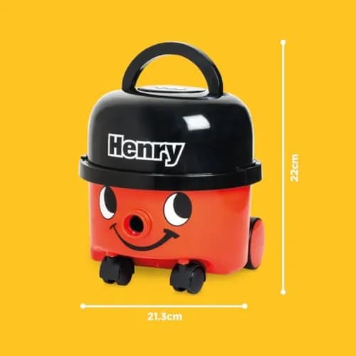 Casdon Henry & Hetty Toys - Henry Vacuum Cleaner - Red Vacuum Cleaning Toy with Real Function & Nozzle Accessories - Kids Cleaning Set - For Children Aged 3+ thumbnail 6