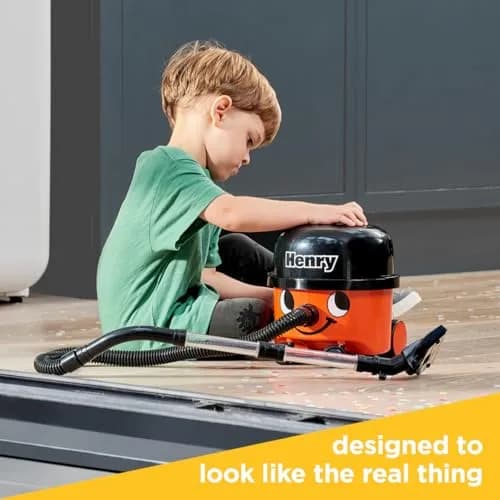 Casdon Henry & Hetty Toys - Henry Vacuum Cleaner - Red Vacuum Cleaning Toy with Real Function & Nozzle Accessories - Kids Cleaning Set - For Children Aged 3+ thumbnail 4