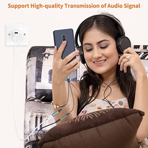 JXMOX USB C to 3.5mm Headphone & Charger Adapter 1-Pack | 60W PD Fast Charging & HiFi Audio thumbnail 4