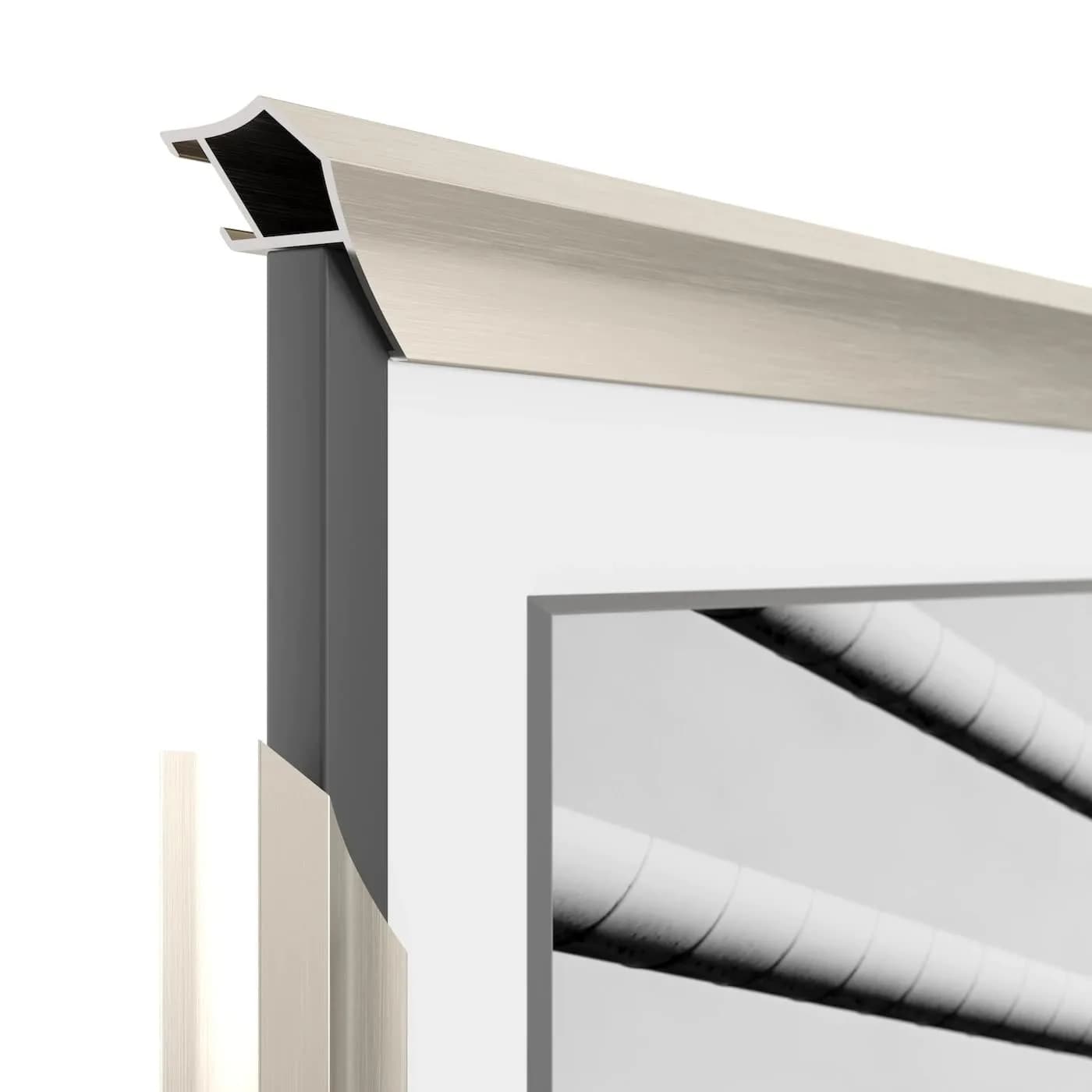 Frame My TV German Silver Prismatic 3" Deco TV Frame for Samsung The Frame/Pro TVs | Aluminum Construction - view 3