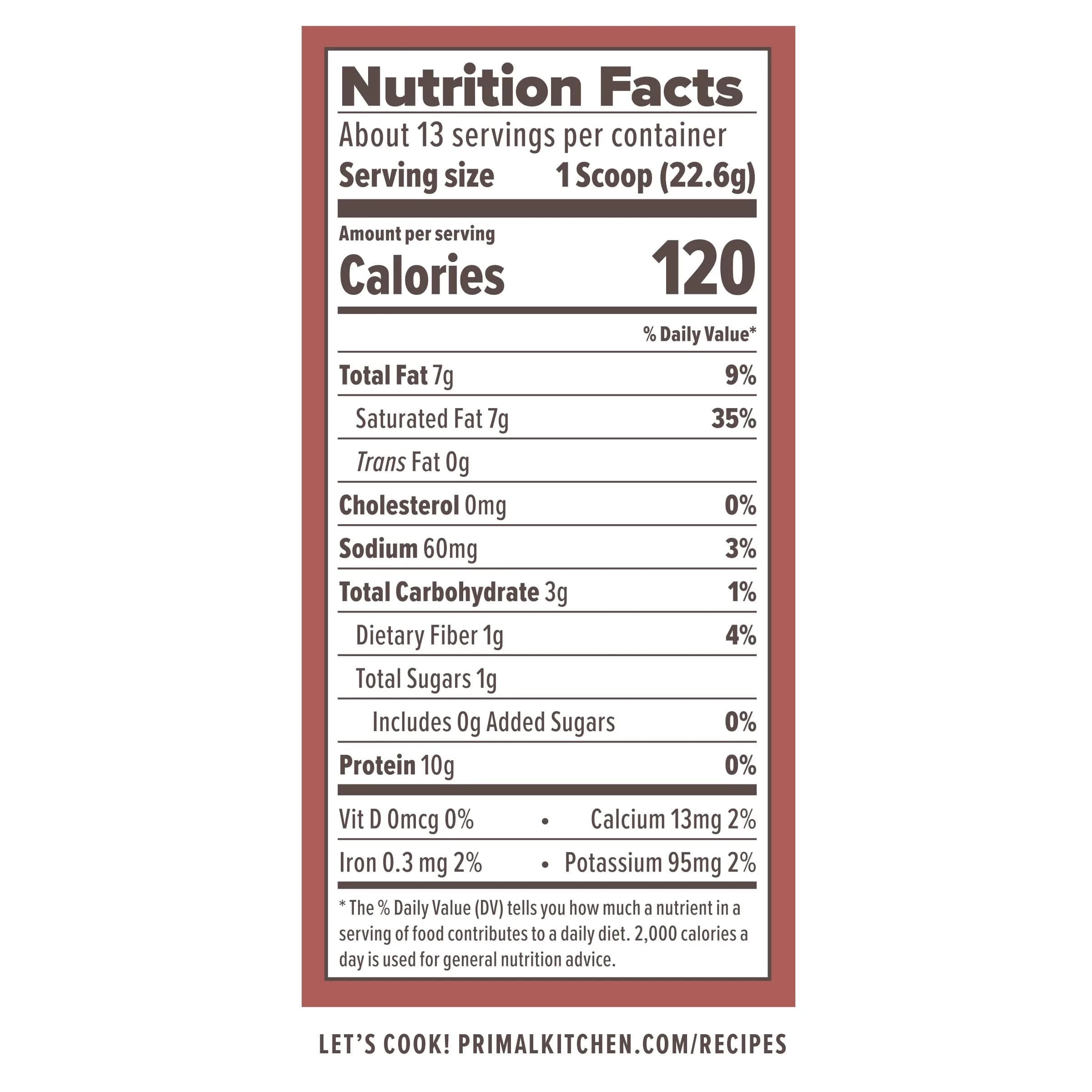 Primal Kitchen Hazelnut Collagen Creamer Powder 293g (10.34 Oz) | 11g Collagen Peptides Per Serving - view 2