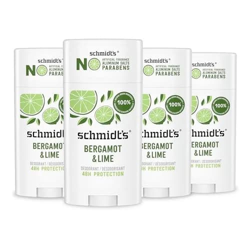 Schmidt's Vegan Aluminum-Free Deodorant Bergamot & Lime 2.65 oz | 24-Hour Natural Odor Protection thumbnail 1