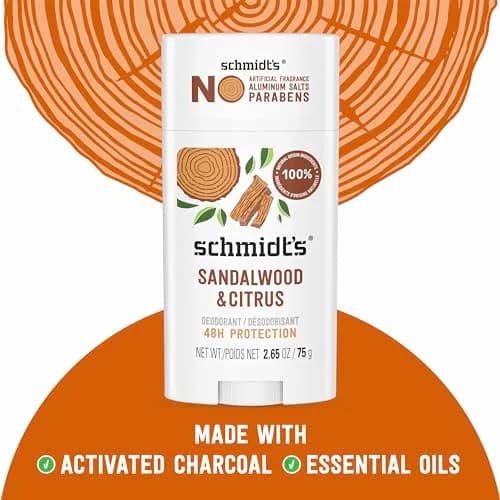 Schmidt's Natural Deodorant Sandalwood & Citrus 2.65 oz | 24-Hour Odor Protection, Vegan & Aluminum-Free thumbnail 4