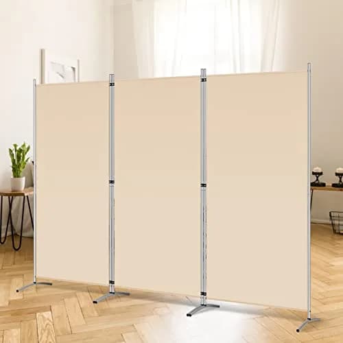 RANTILA 3 Panel Room Divider 215.9 cm (71"H) | Freestanding Folding Privacy Screen for Offices and Homes thumbnail 1