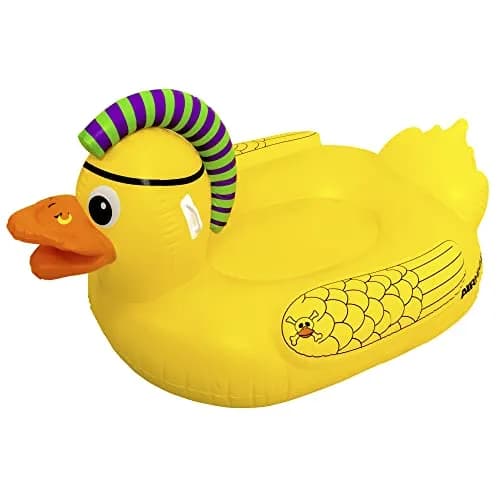AIRHEAD Punk Duck Inflatable Pool Float Large | Heavy Gauge PVC, 70 x 57-inches, 1-2 Rider Pool & Lake Float thumbnail 1