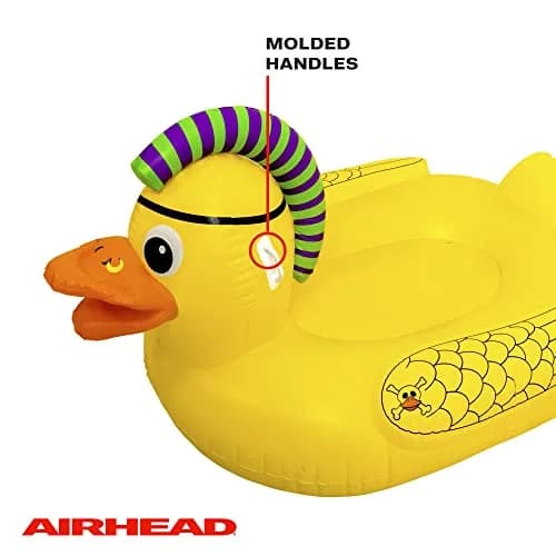 AIRHEAD Punk Duck Inflatable Pool Float Large | Heavy Gauge PVC, 70 x 57-inches, 1-2 Rider Pool & Lake Float thumbnail 4