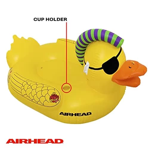 AIRHEAD Punk Duck Inflatable Pool Float Large | Heavy Gauge PVC, 70 x 57-inches, 1-2 Rider Pool & Lake Float thumbnail 5