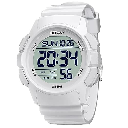 Beeasy Men Digital Sports Watch Waterproof 50M | Dual Time, Stopwatch & Alarm (110c) thumbnail 1