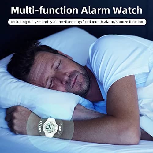 Beeasy Men Digital Sports Watch Waterproof 50M | Dual Time, Stopwatch & Alarm (110c) thumbnail 6