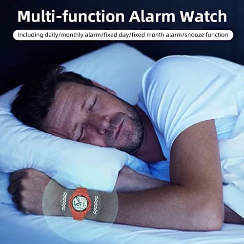 Beeasy Men Digital Sports Watch Waterproof 50M | Dual Time, Stopwatch & Alarm (115 chars) thumbnail 6