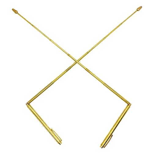 QINIZX Retractable Dowsing Rods, Brass Divining Rods for Ghost Hunting & Water Witching, 15 cm (5.9 inches) - Gold thumbnail 6