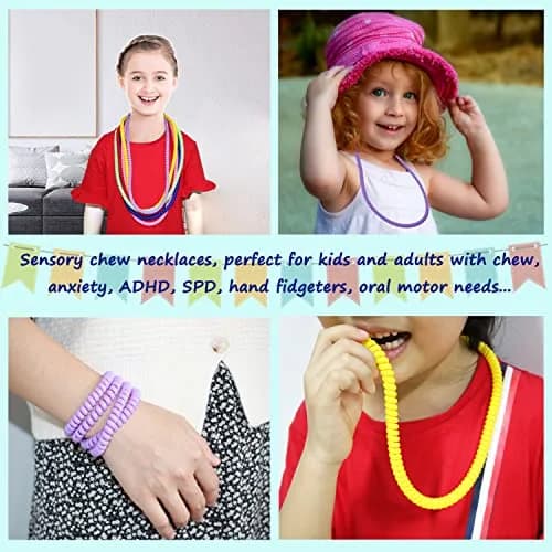 Olugu Sensory Chew Necklace 6 Pack | BPA-Free PLA Oral Motor Aids for Kids thumbnail 6