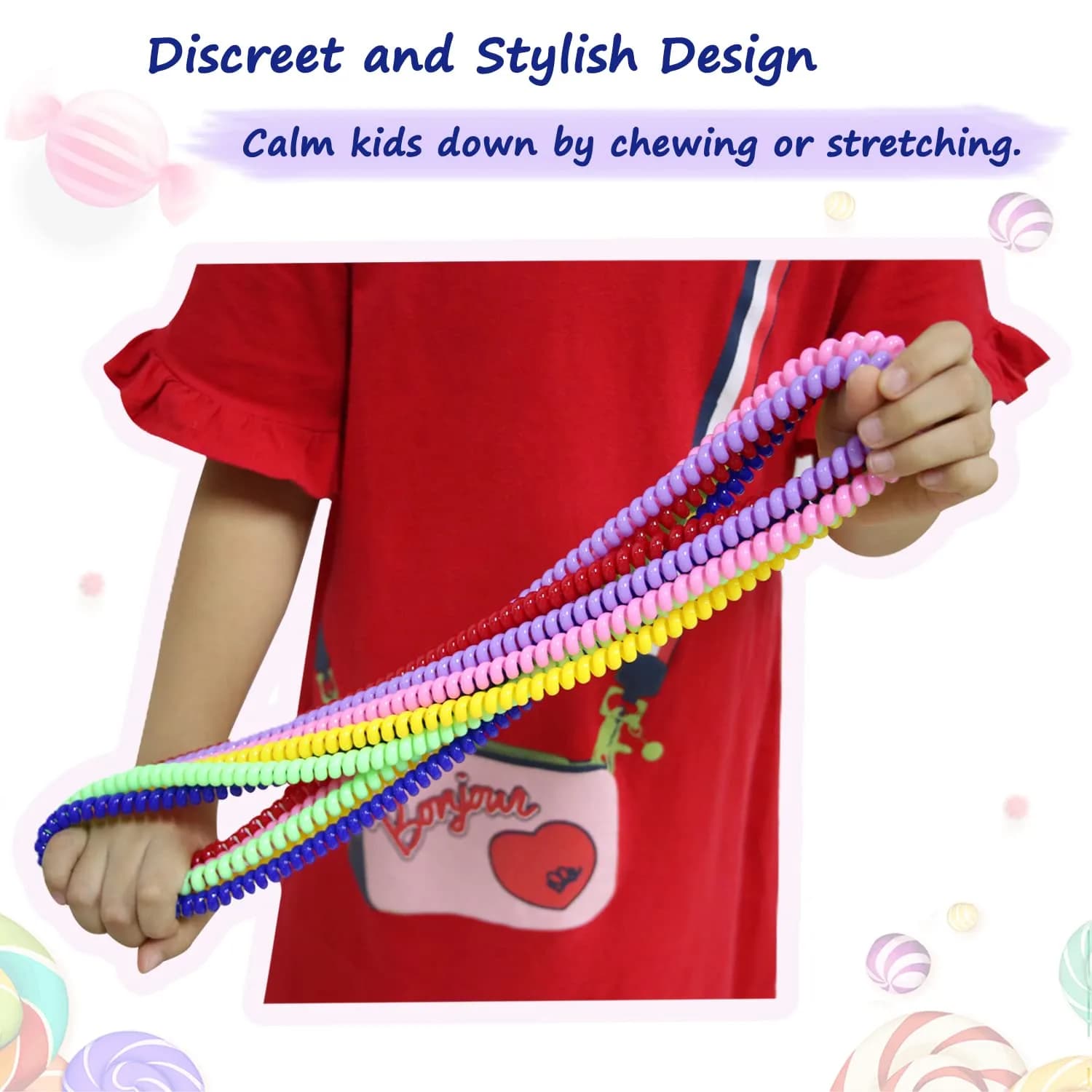 Olugu Sensory Chew Necklace 6 Pack | BPA-Free PLA Oral Motor Aids for Kids - view 7