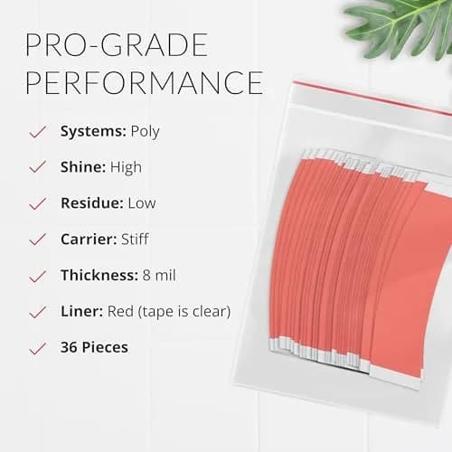 Walker Tape Sensi-Tak C Contour Pre-Cut Strips 36 Pack | Extended Wear Wig Tape for Lace Front & Poly Systems thumbnail 4