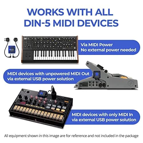 CME WIDI Jack Premium Bluetooth MIDI Adapter with DIN-5 Cables | Ultra Low Latency 3ms thumbnail 7