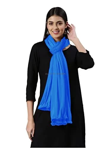 DUPATTA FASHION Chiffon Dupatta/Scarf Lightweight Soft Sheer Long Head Wrap Solid All Season Head Scarf Breathable 20cm (0.66ft) x 25cm (0.82ft) x 0.1cm (0.003ft) | Versatile Ethnic and Western Wear Accessory thumbnail 4