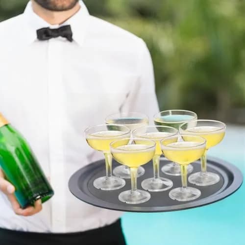 Peohud Set of 20 Coupe Cocktail Glasses, 5 Oz Acrylic | Reusable Champagne Cups for Party & Home thumbnail 9