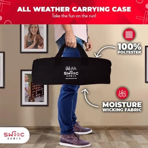 Swooc Rustic Ring Toss Game | All Weather Outdoor Yard Activity for Kids & Adults (16.5 in x 8.5 in) thumbnail 5