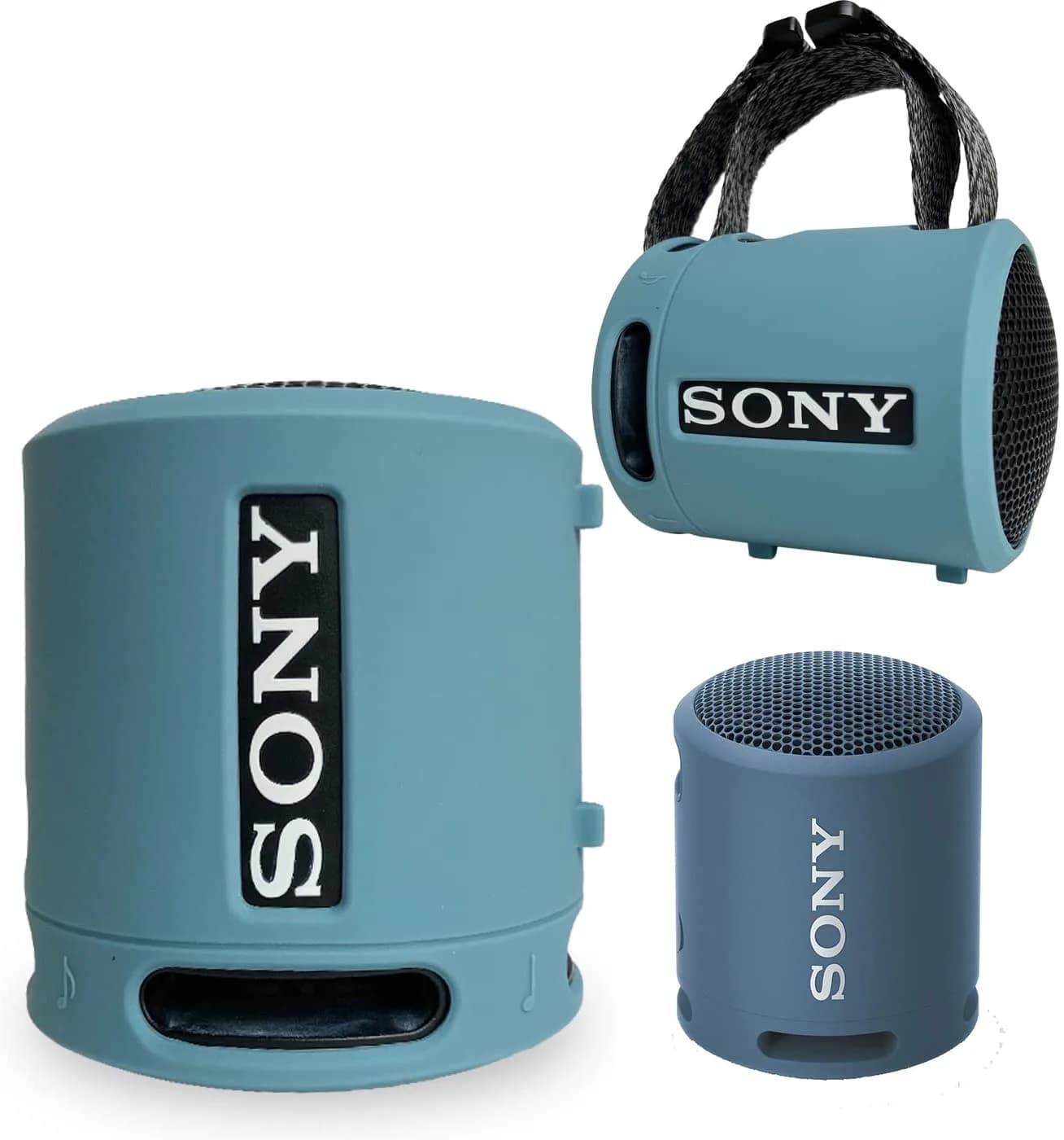 RAWECUD Silicone Case for Sony SRS-XB13/XB100 Speaker | Shockproof Protective Cover (Light Blue) - view 5